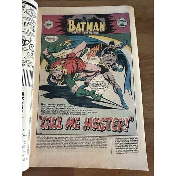 DC Comics, Batman, #215 / .15 issues 1969, Call Me Master.... Good VINTAGE - Picture 3 of 7